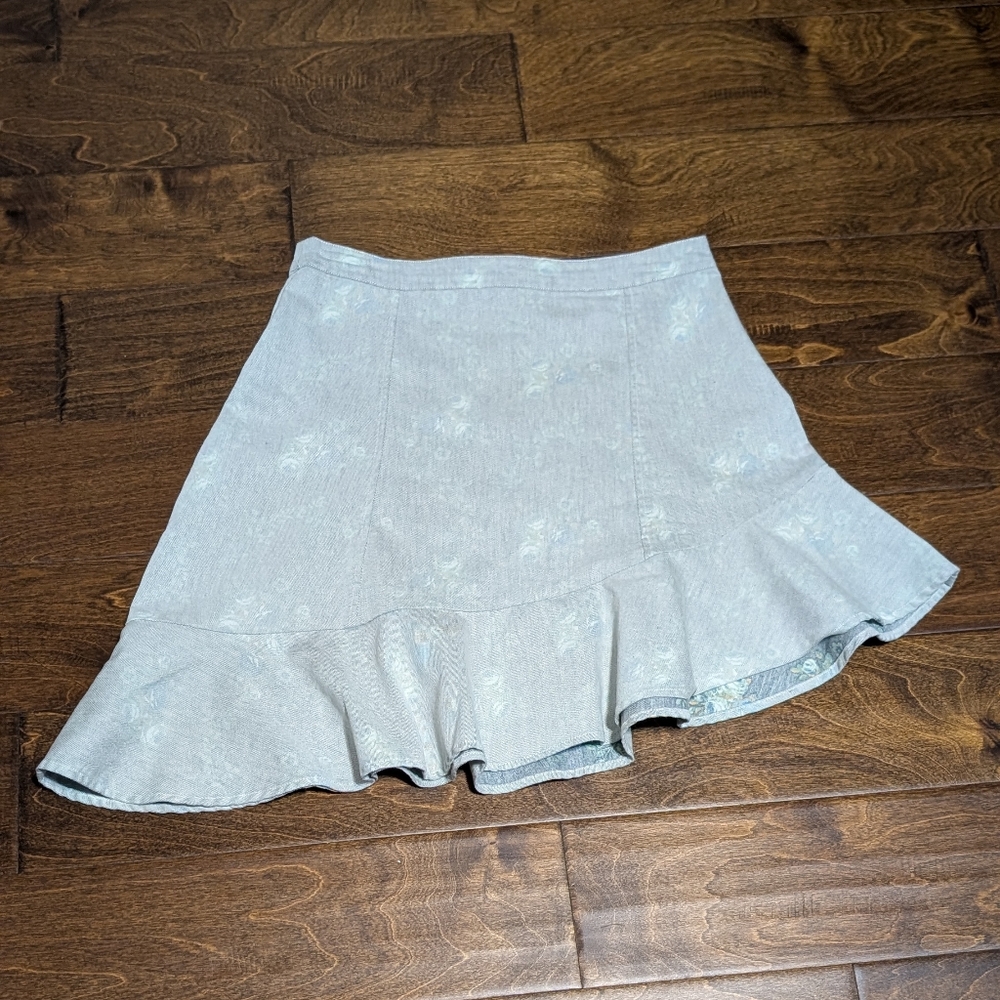 BP Soft Blue Flounce Mini Skirt